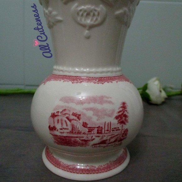 Vtg Johnson Bros Old Britain Castles Small Floral Vase - Picture 5 of 9